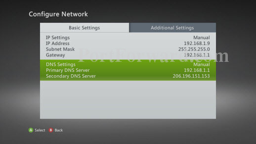 Xbox-360-Configure-Network-DNS