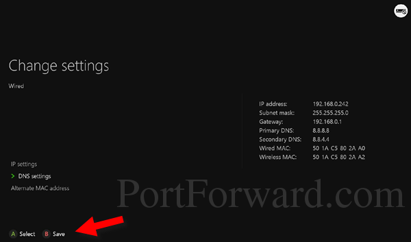 xbox-one-advanced-settings-dns-save-arrow
