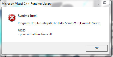 R6025 PURE VIRTUAL FUNCTION CALL