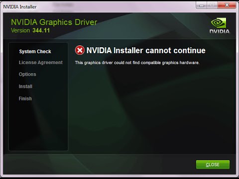 NVIDIA Installer Cannot Continue