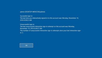Как посмотреть информацию о последнем входе в Windows