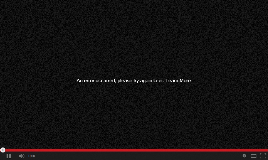 An Error Occurred, Please Try Again Later