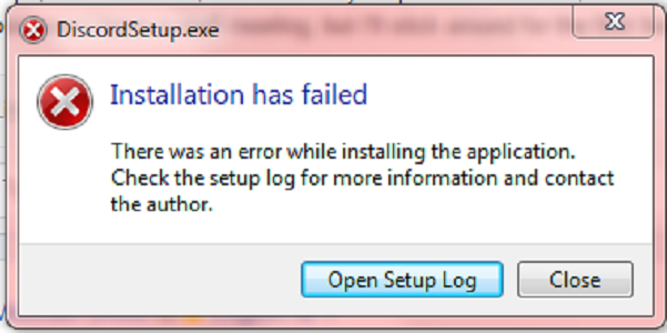 installation has failed