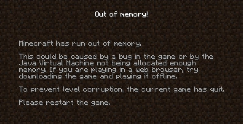 out of memory