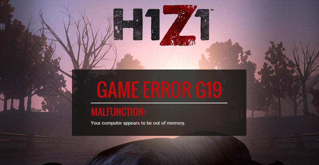 H1Z1 ошибка G19