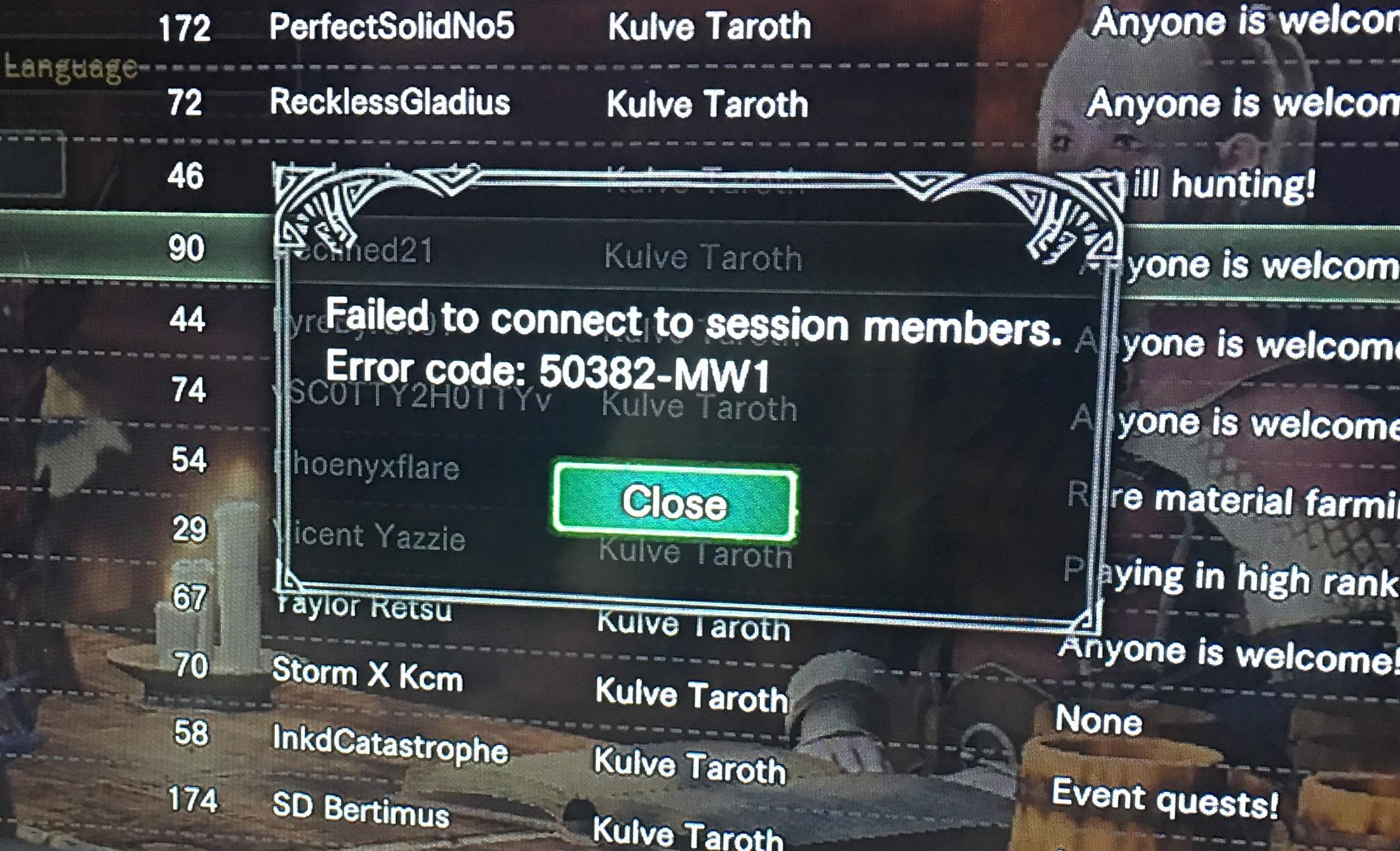 error code 50382-MW1