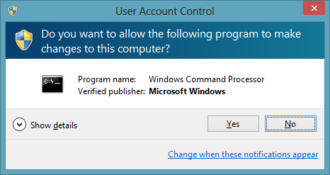 Отключить UAC