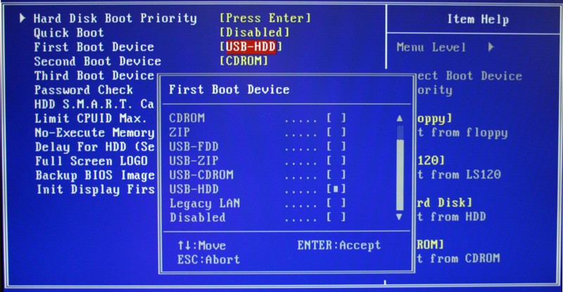 Проверка USB настроек в BIOS