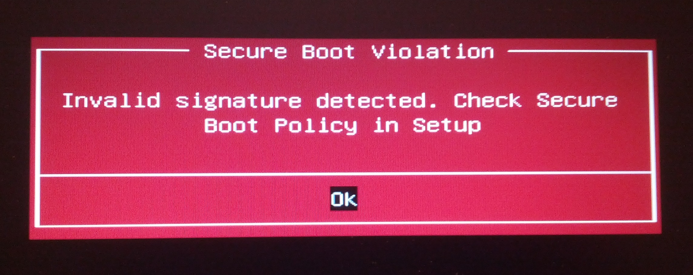Secure Boot Violation