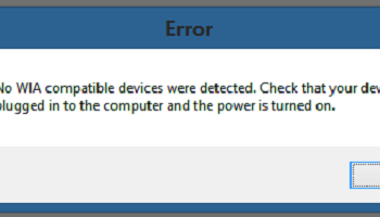 WIA ERROR OFFLINE