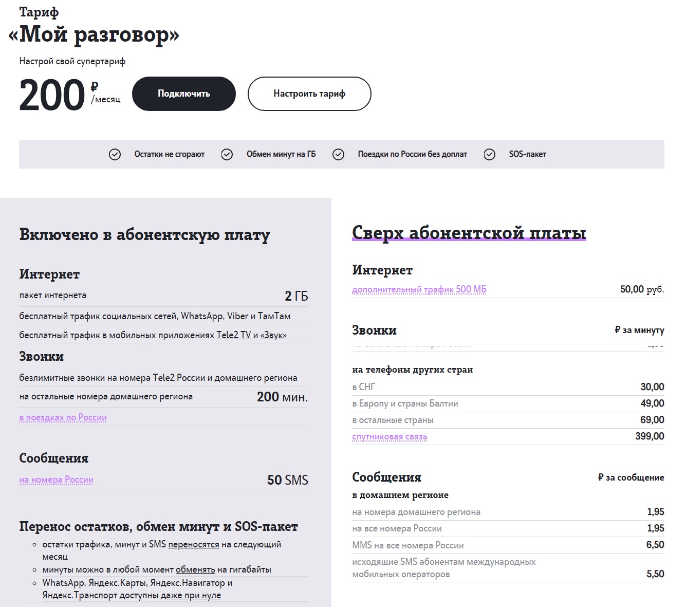 Tele2 «Мой разговор» Tele2 «Мой разговор»
