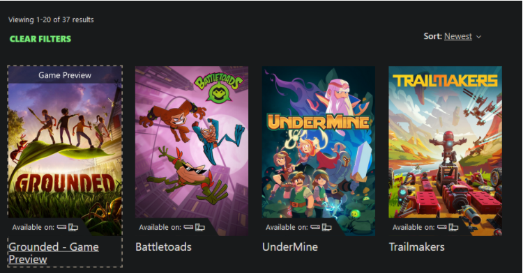 Игры Xbox Game Pass
