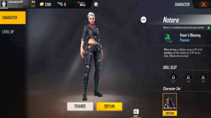 Notora Garena Free Fire
