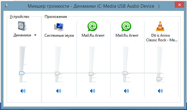 Windows микшер громкости
