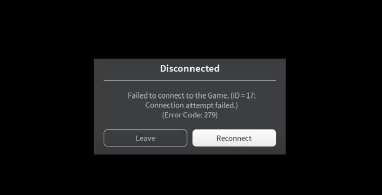 ошибка 279 в Roblox ошибка 279 в Roblox