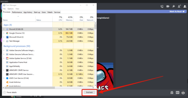 Update Failed в Discord