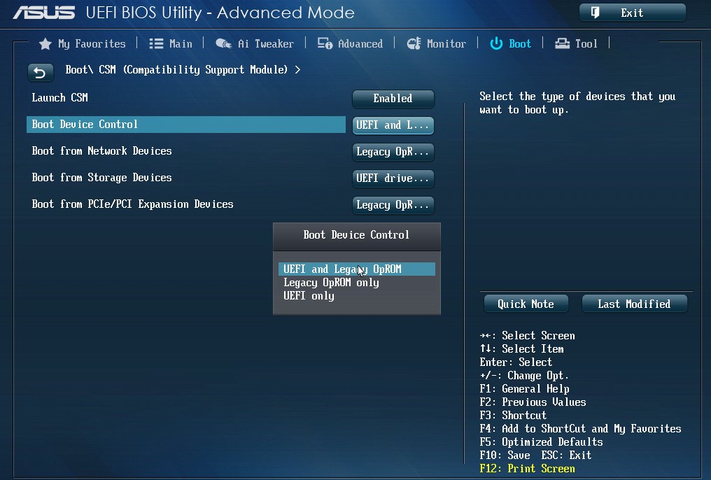 BIOS LEGACY BOOT OF UEFI ONLY MEDIA