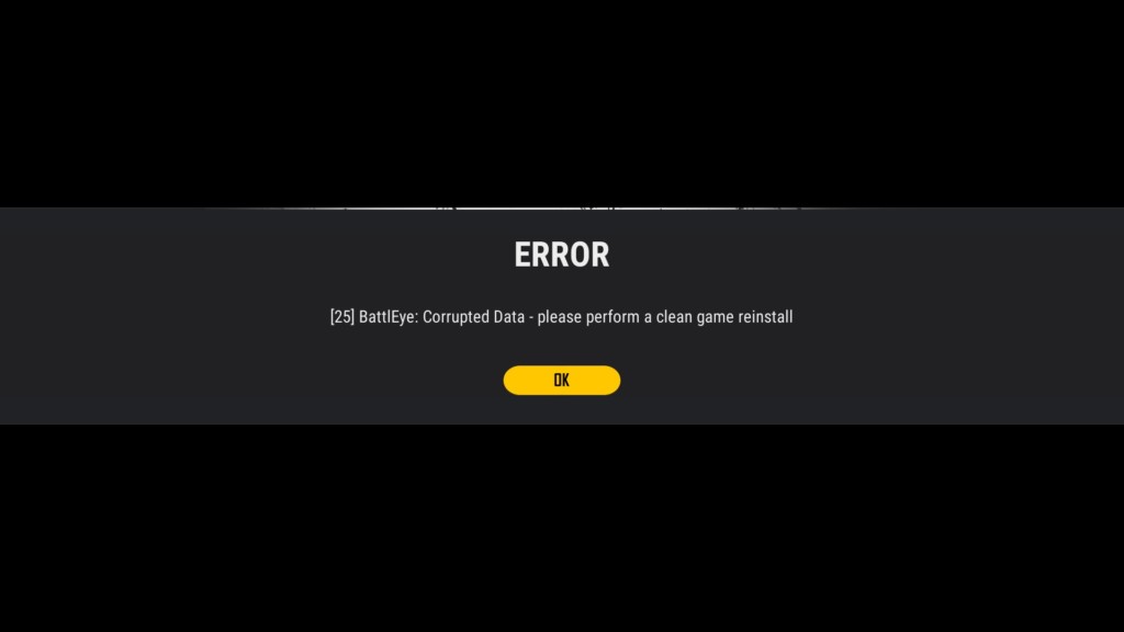 «25 BattlEye Corrupted Data»
