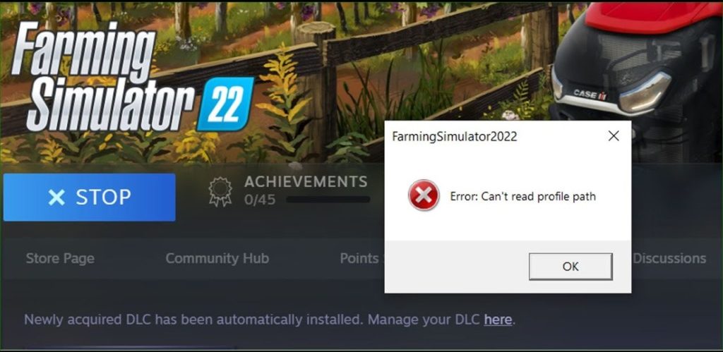 Can’t read profile path