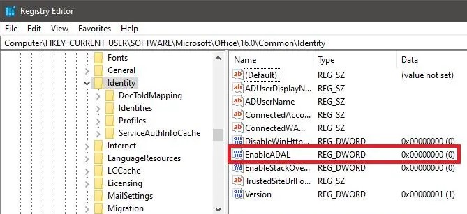 ошибка 80090030 Outlook