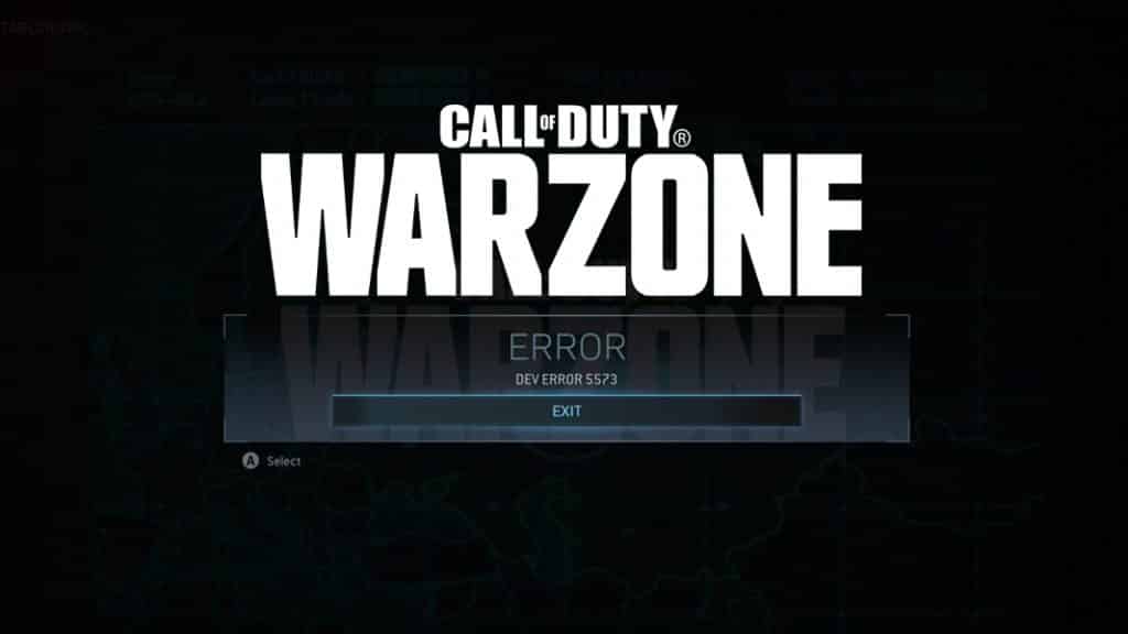 Dev Error 5573