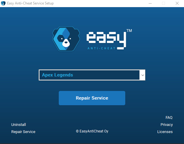 Служба Easy Anti Cheat не установлена