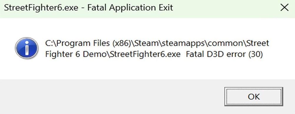 Fatal D3D Error