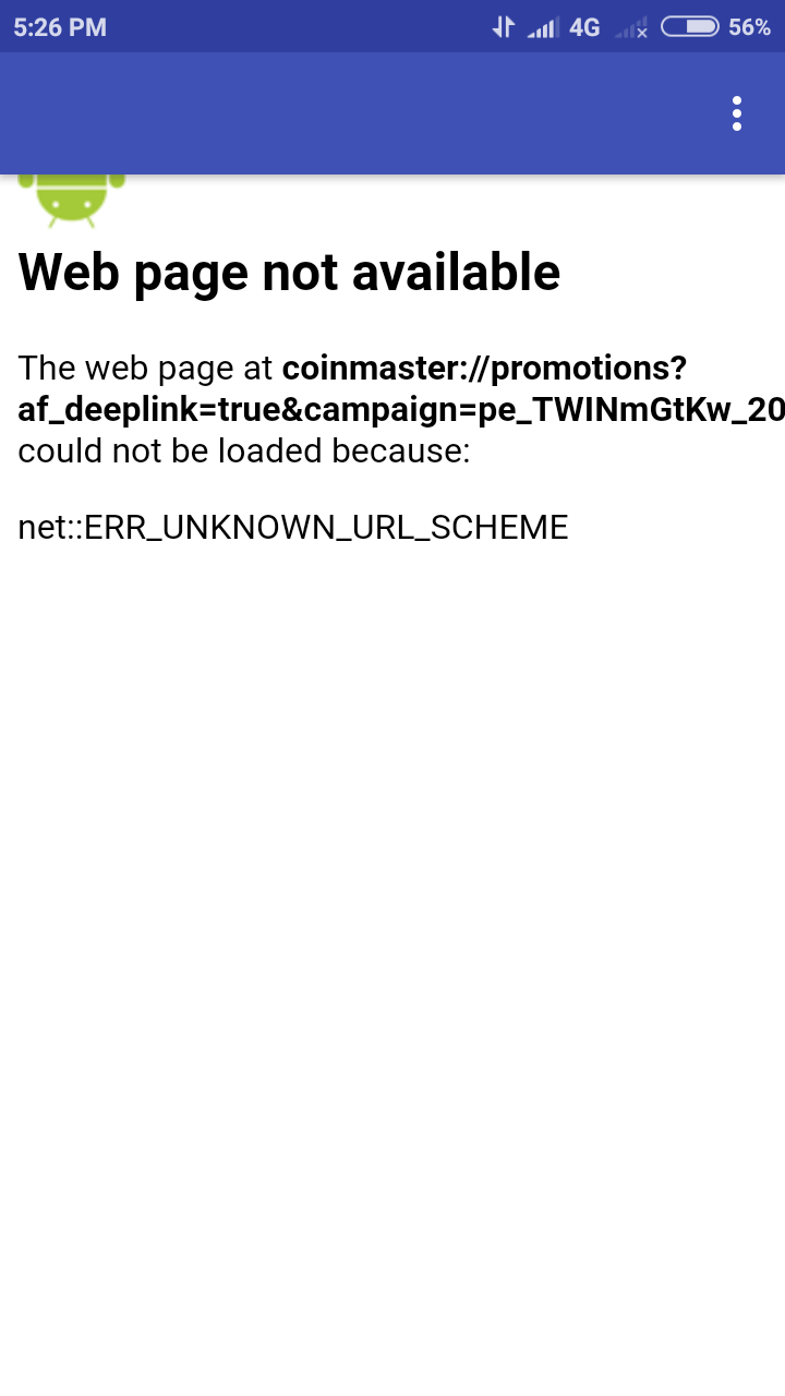 ERR UNKNOWN URL SCHEME