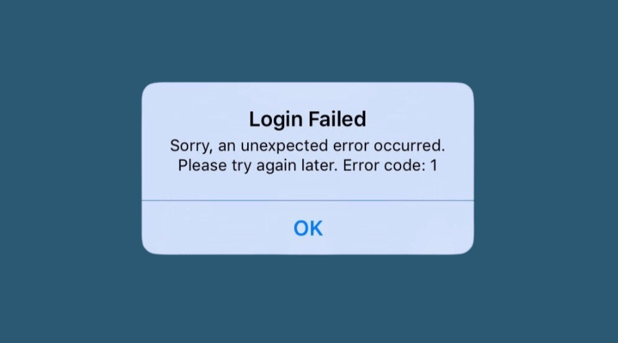 error code 1 Facebook