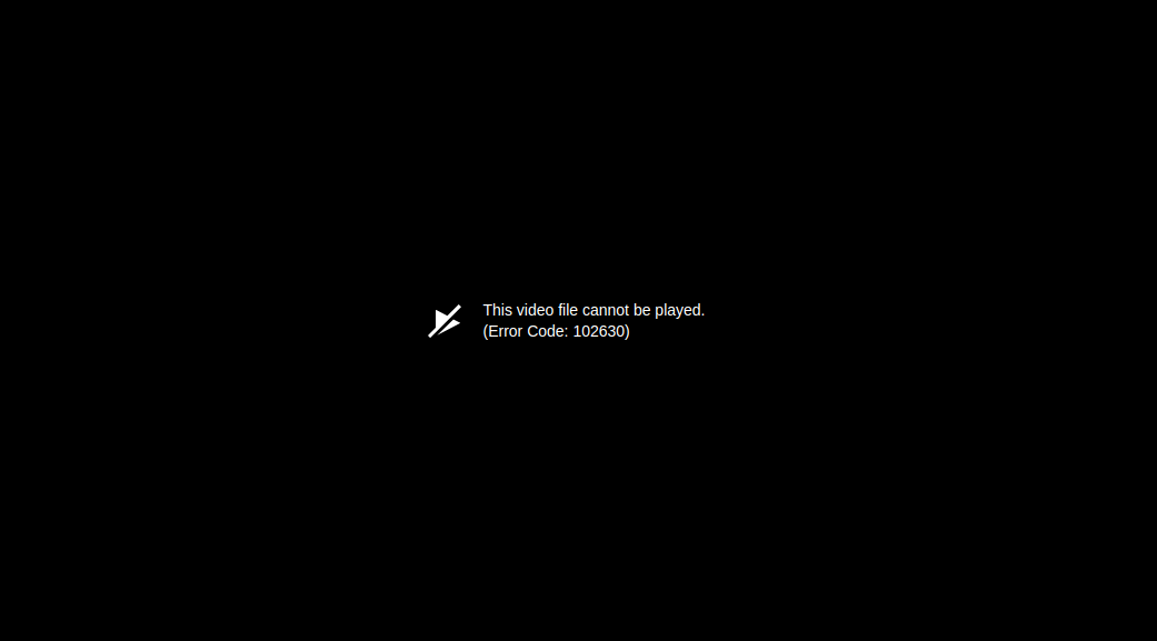 This video file cannot be played