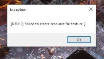 D3D12 Failed To Create Resource For Texture PoE2