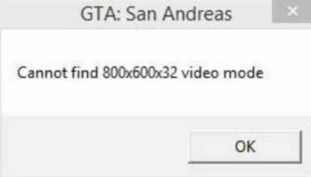 Cannot find 800x600x32 video mode